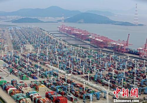 浙江寧波舟山港?！≌掠聺?攝