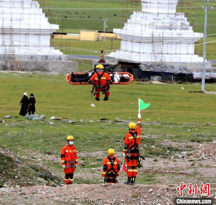 圖為應急演練現(xiàn)場。青海省應急廳